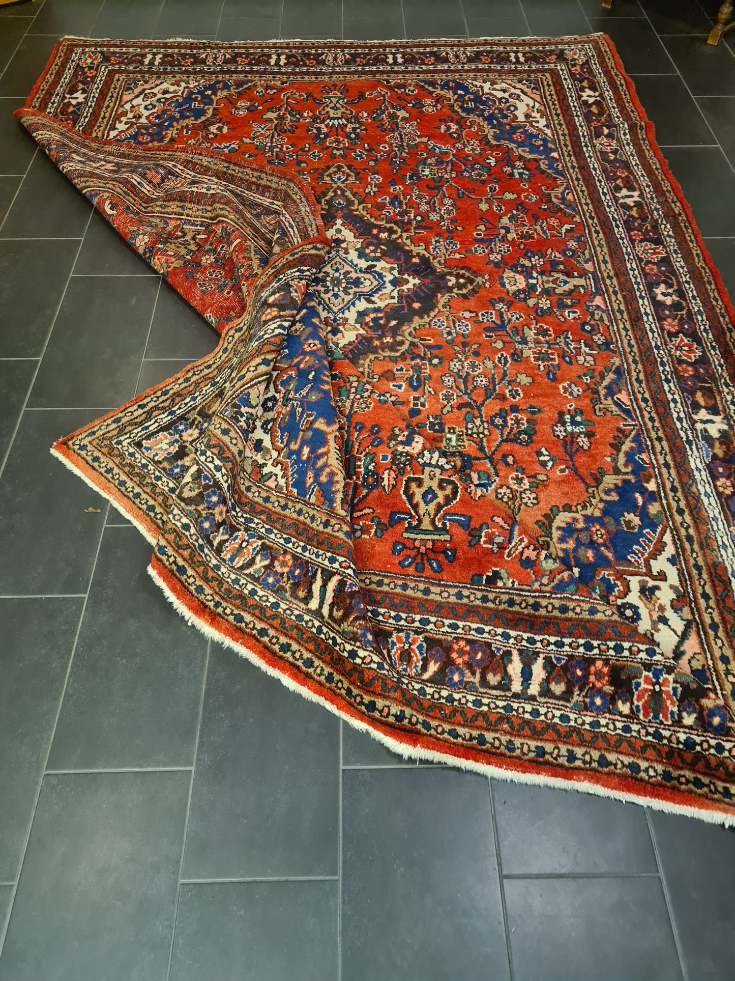 Perserteppich Orientteppich Handgeknüpfter Teppich Sarough Hamedan 370x260cm