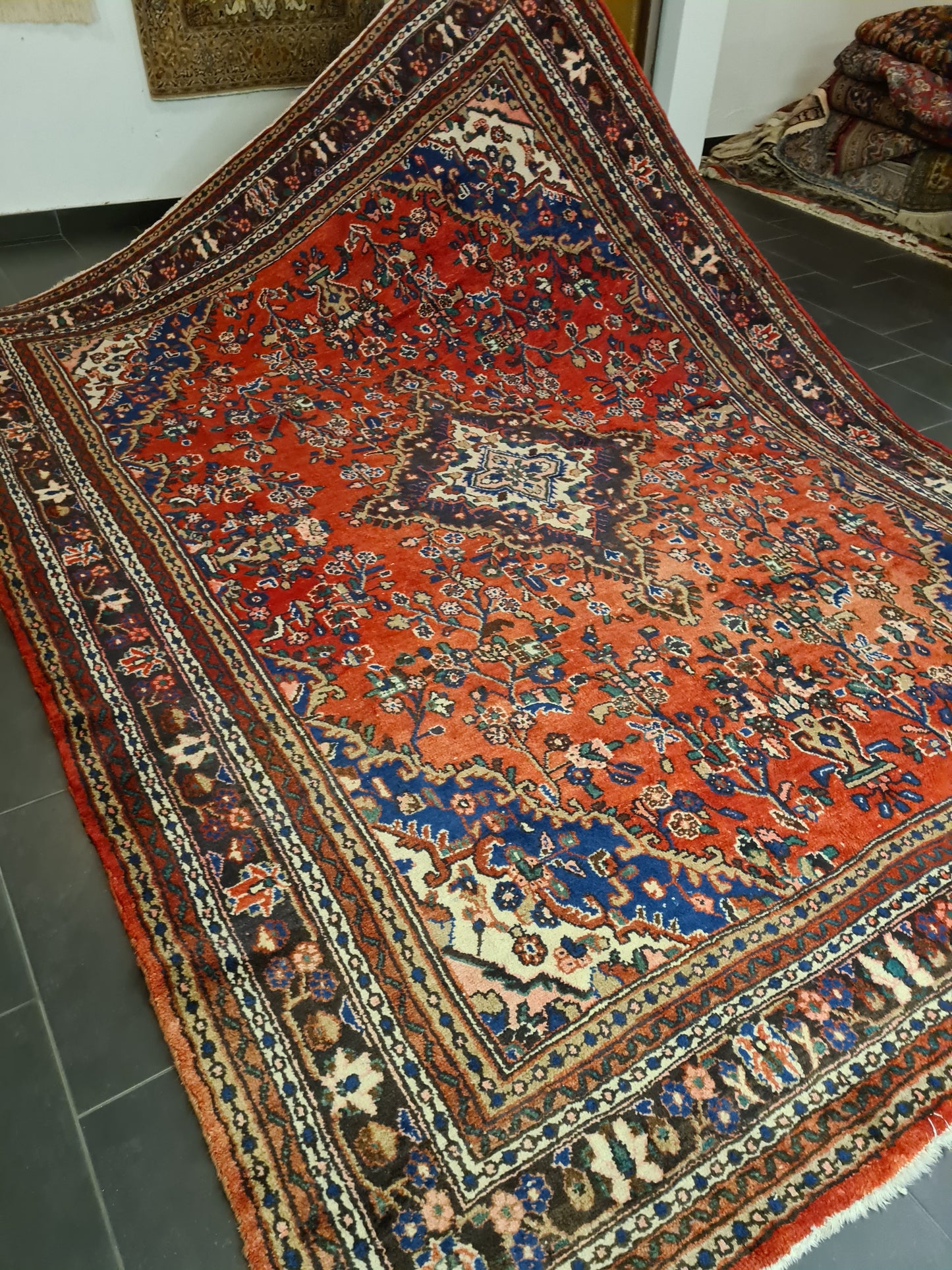 Perserteppich Orientteppich Handgeknüpfter Teppich Sarough Hamedan 370x260cm