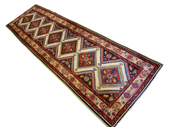 Perserteppich Orientteppich Läufer Handgeknüpfter Sarough Hamedan 285x81cm