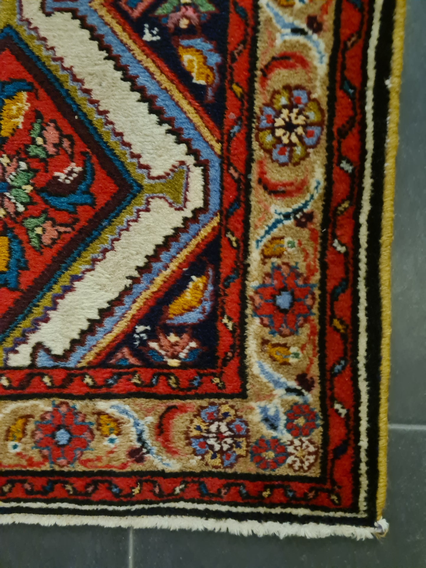 Perserteppich Orientteppich Läufer Handgeknüpfter Sarough Hamedan 285x81cm