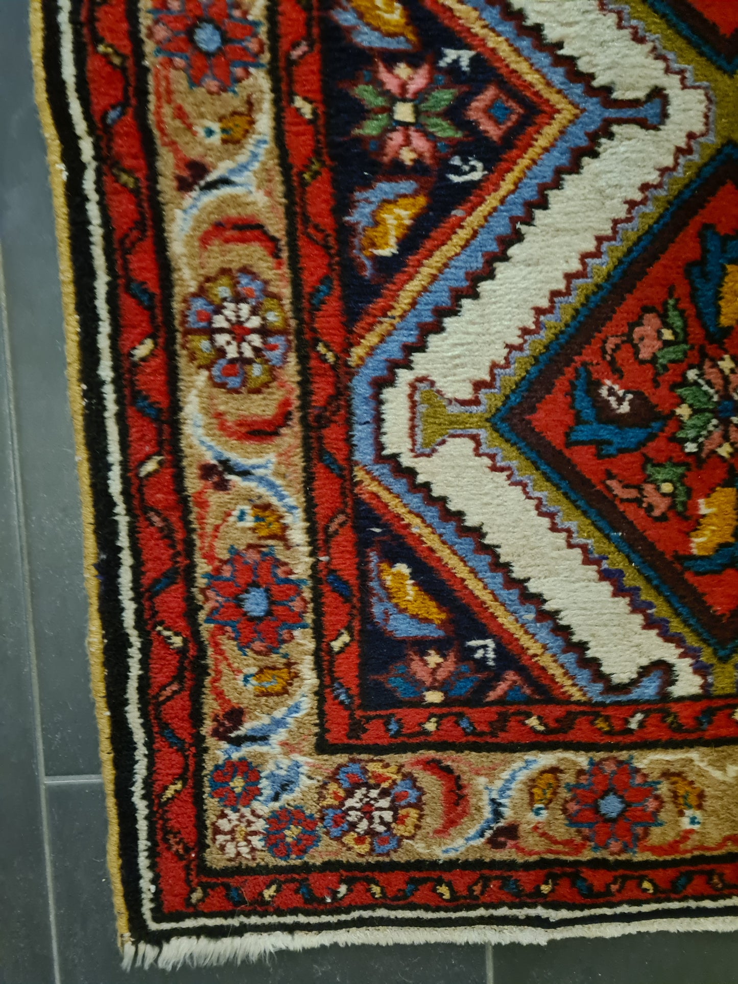 Perserteppich Orientteppich Läufer Handgeknüpfter Sarough Hamedan 285x81cm