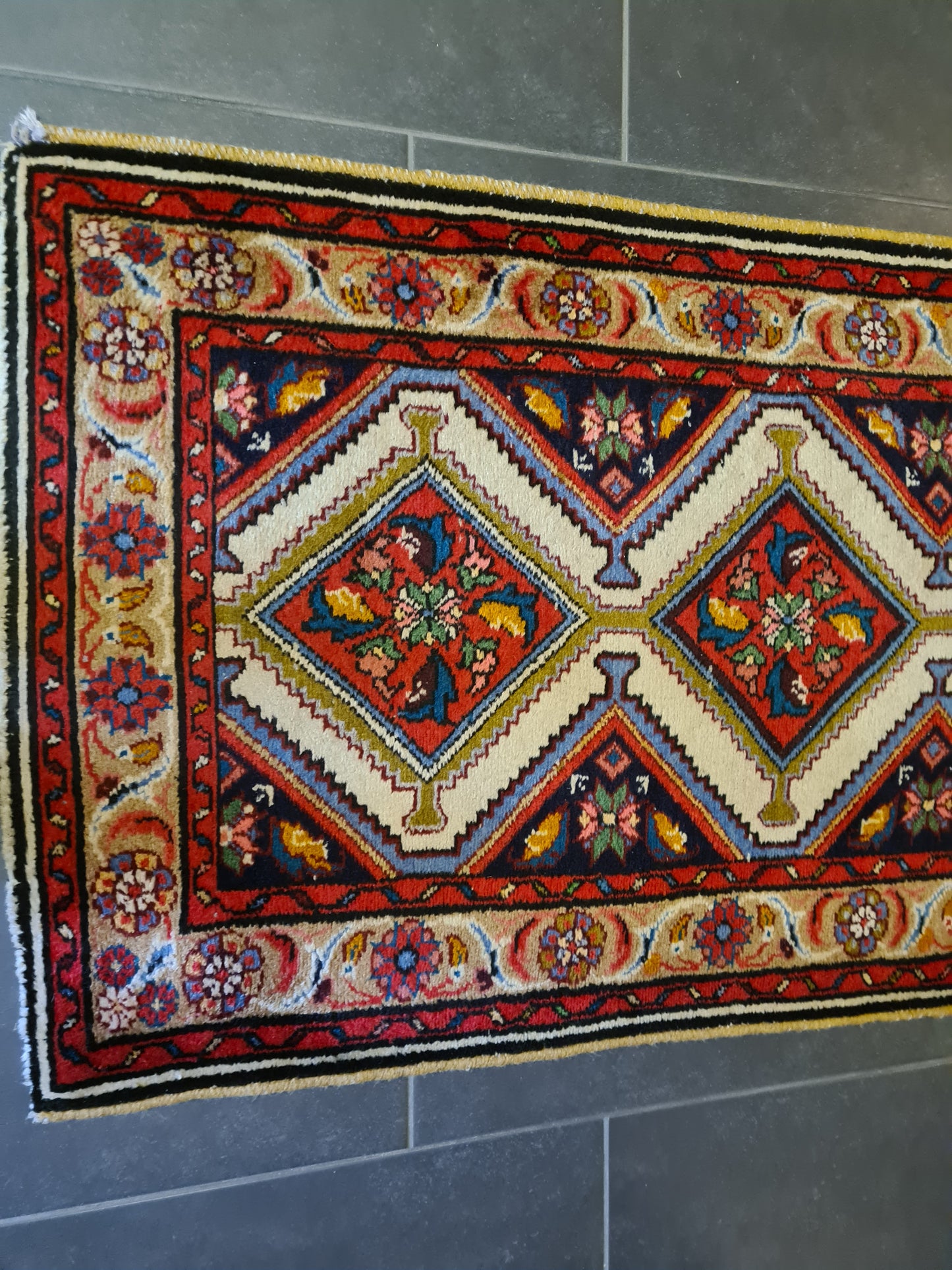 Perserteppich Orientteppich Läufer Handgeknüpfter Sarough Hamedan 285x81cm