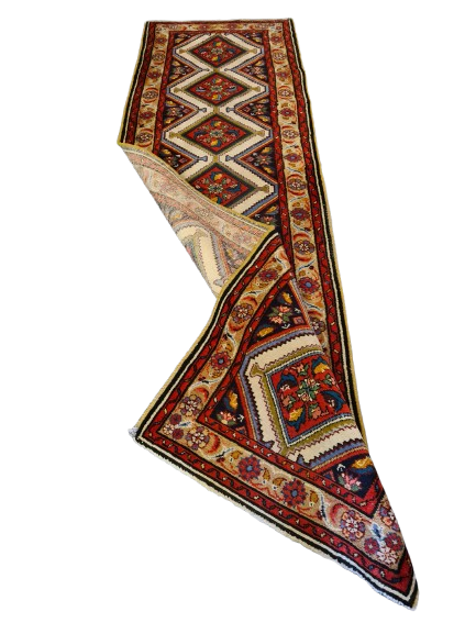 Perserteppich Orientteppich Läufer Handgeknüpfter Sarough Hamedan 285x81cm