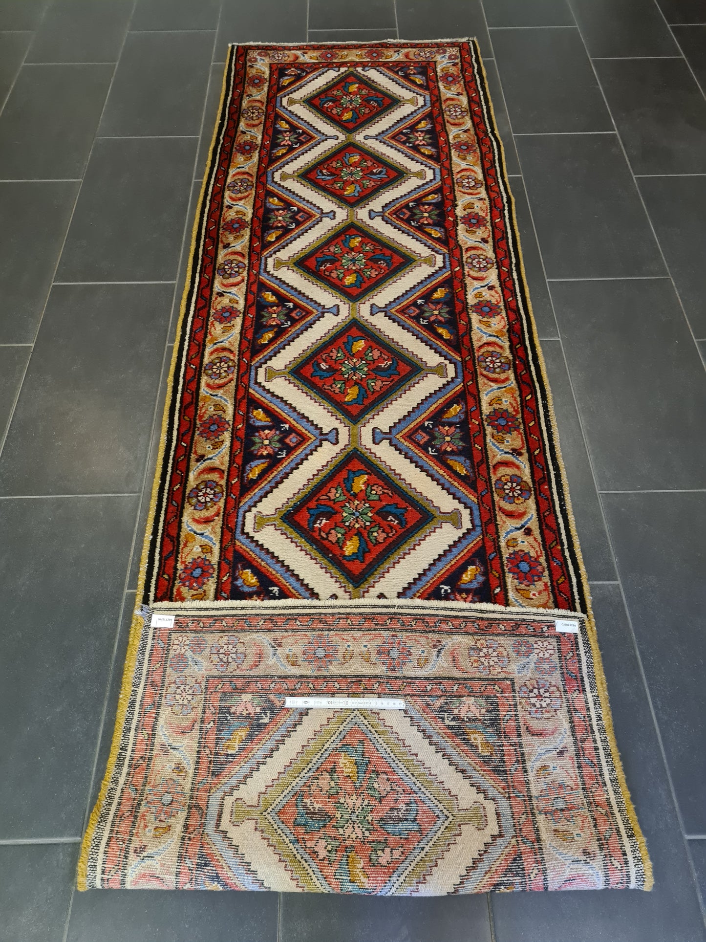 Perserteppich Orientteppich Läufer Handgeknüpfter Sarough Hamedan 285x81cm