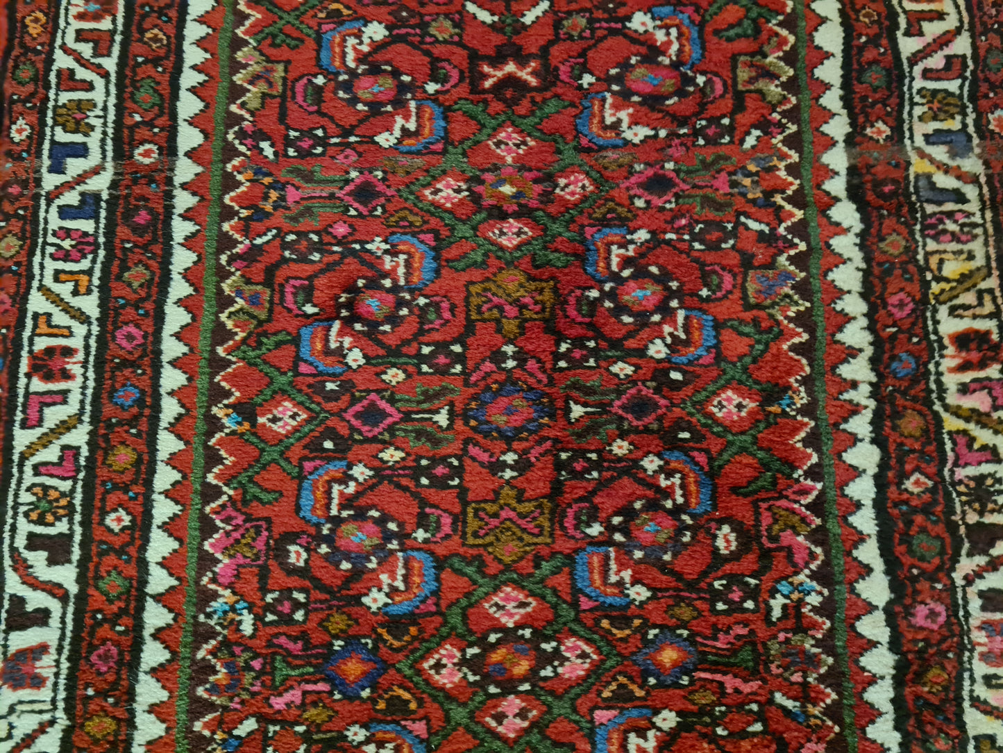 Perserteppich Orientteppich Handgeknüpfter Teppich Malaya Läufer 367x89cm