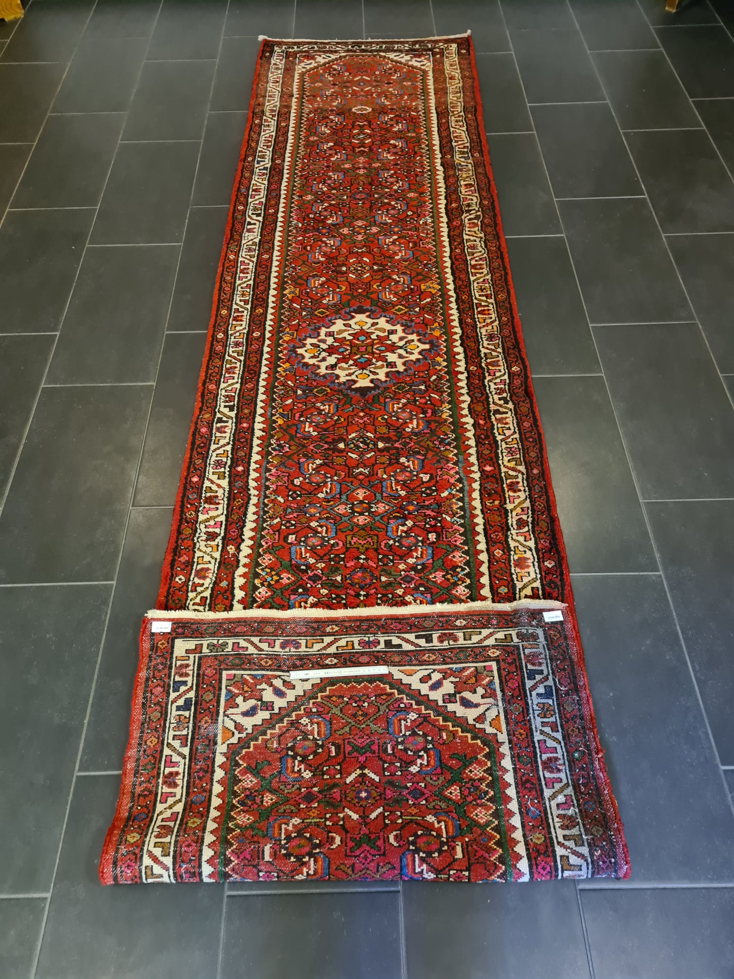 Perserteppich Orientteppich Handgeknüpfter Teppich Malaya Läufer 367x89cm