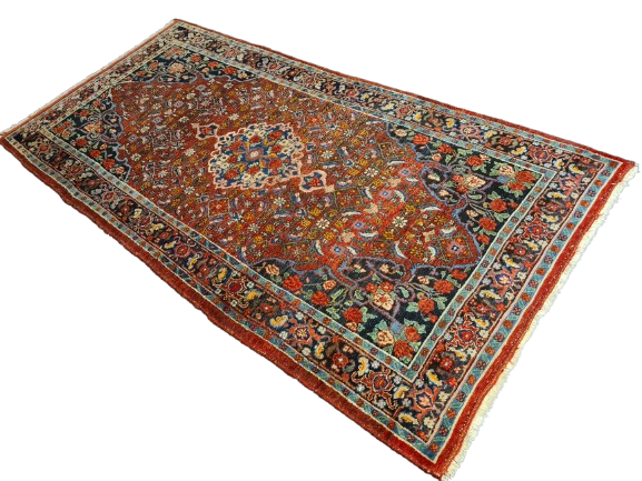 Perserteppich Orientteppich Handgeknüpfter Bidjar antik 279x136cm