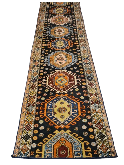 Perserteppich Orientteppich Handgeknüpfter Teppich Kazak Sammlerstück 360x107cm