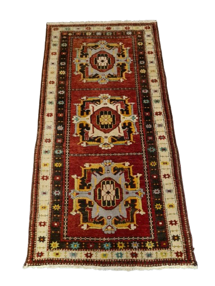 Perserteppich Orientteppich Handgeknüpfter Kazak Antik 191x100cm