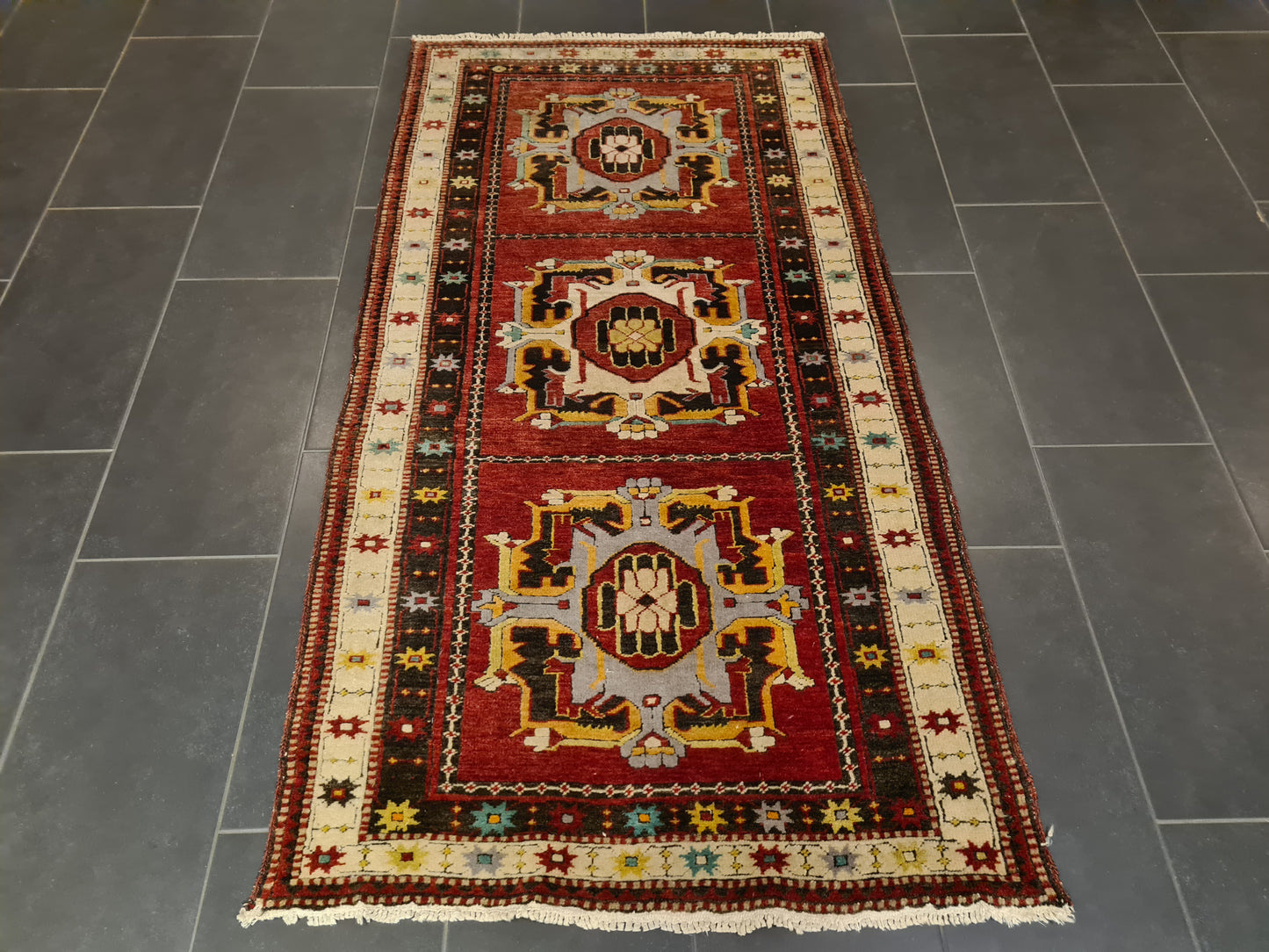 Perserteppich Orientteppich Handgeknüpfter Kazak Antik 191x100cm