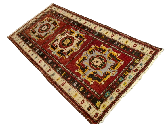 Perserteppich Orientteppich Handgeknüpfter Kazak Antik 191x100cm