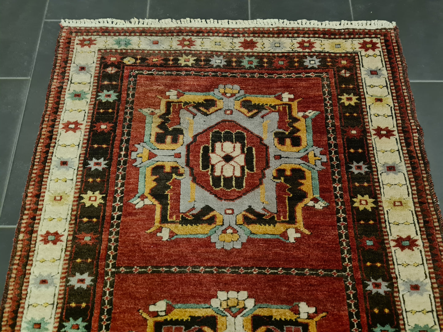 Perserteppich Orientteppich Handgeknüpfter Kazak Antik 191x100cm