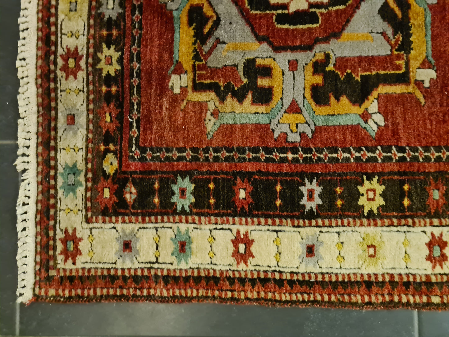 Perserteppich Orientteppich Handgeknüpfter Kazak Antik 191x100cm