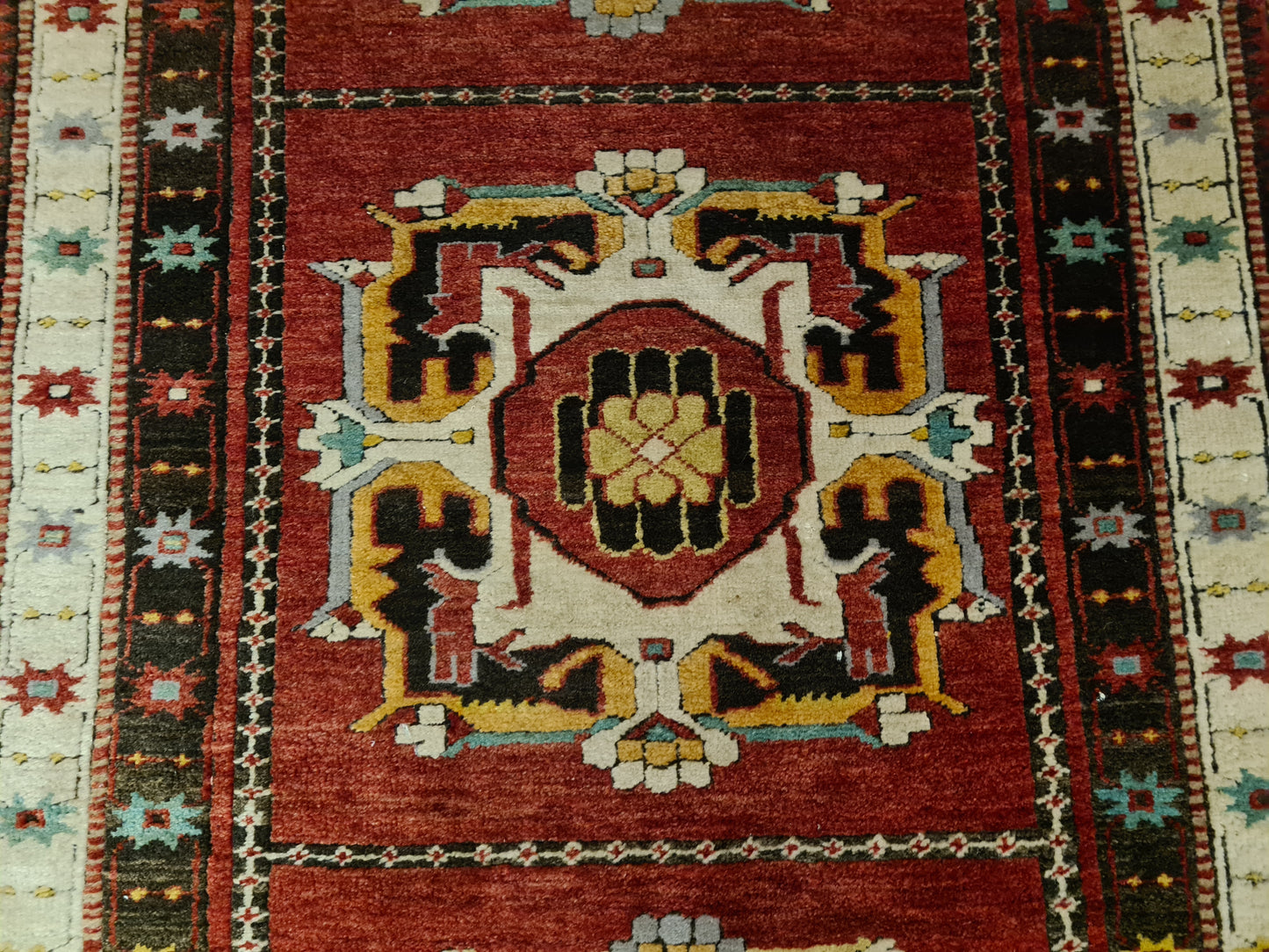 Perserteppich Orientteppich Handgeknüpfter Kazak Antik 191x100cm