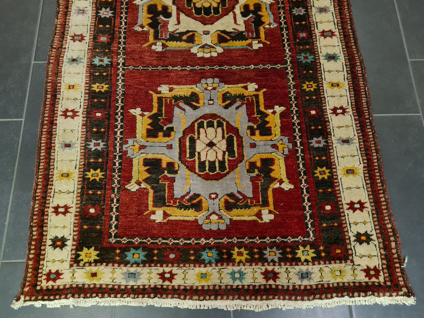 Perserteppich Orientteppich Handgeknüpfter Kazak Antik 191x100cm