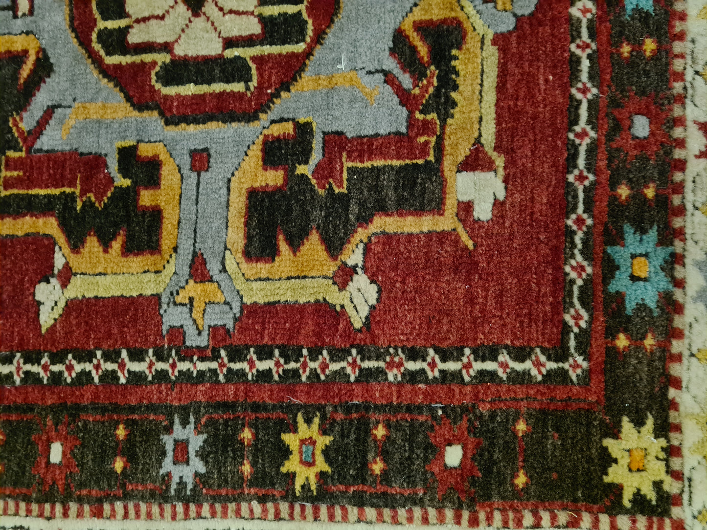 Perserteppich Orientteppich Handgeknüpfter Kazak Antik 191x100cm