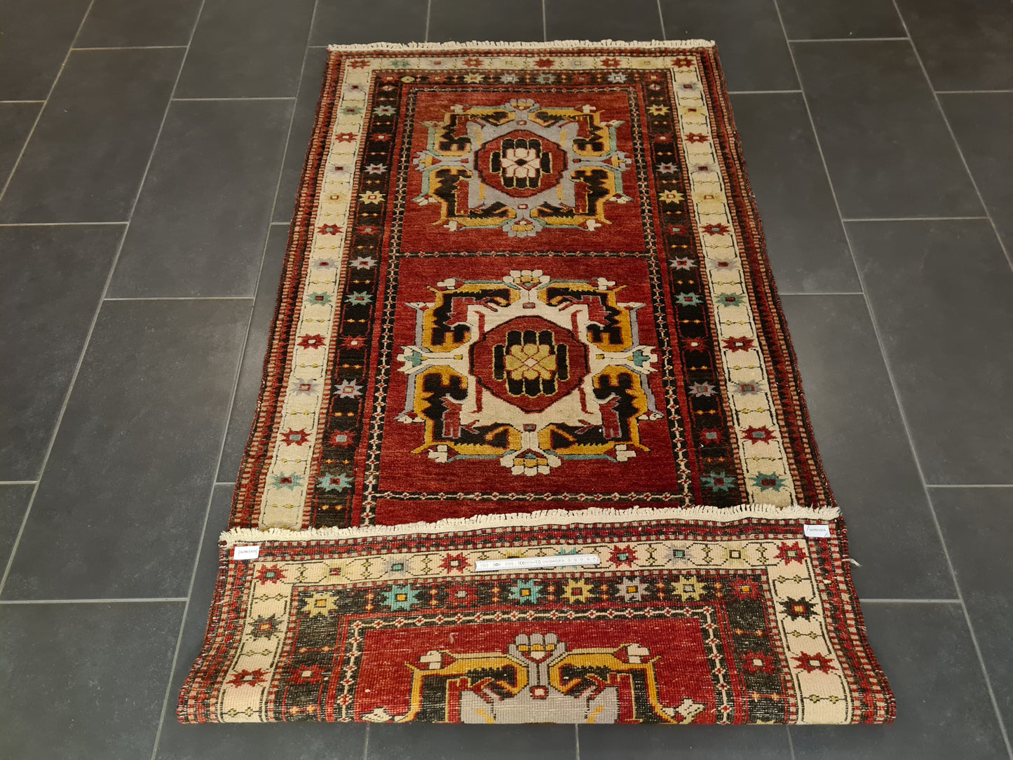 Perserteppich Orientteppich Handgeknüpfter Kazak Antik 191x100cm