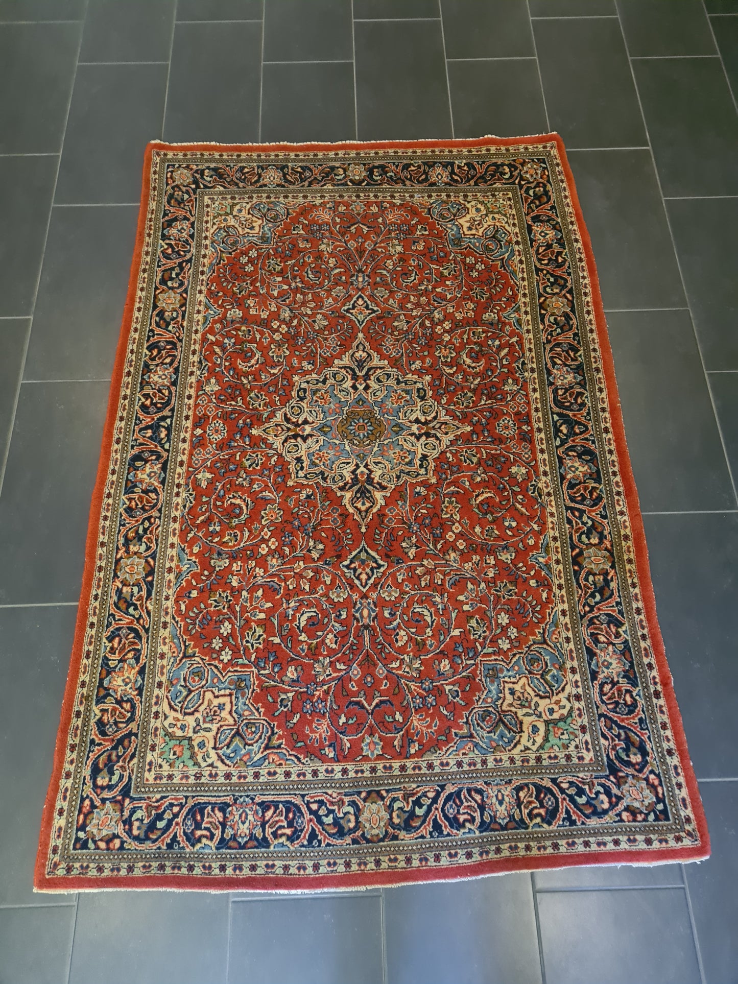 Perserteppich Orientteppich Handgeknüpfter Teppich Sarough fein 203x134cm