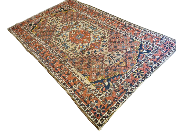 Perserteppich Orientteppich Handgeknüpfter Bachtiar Antik 201x127cm