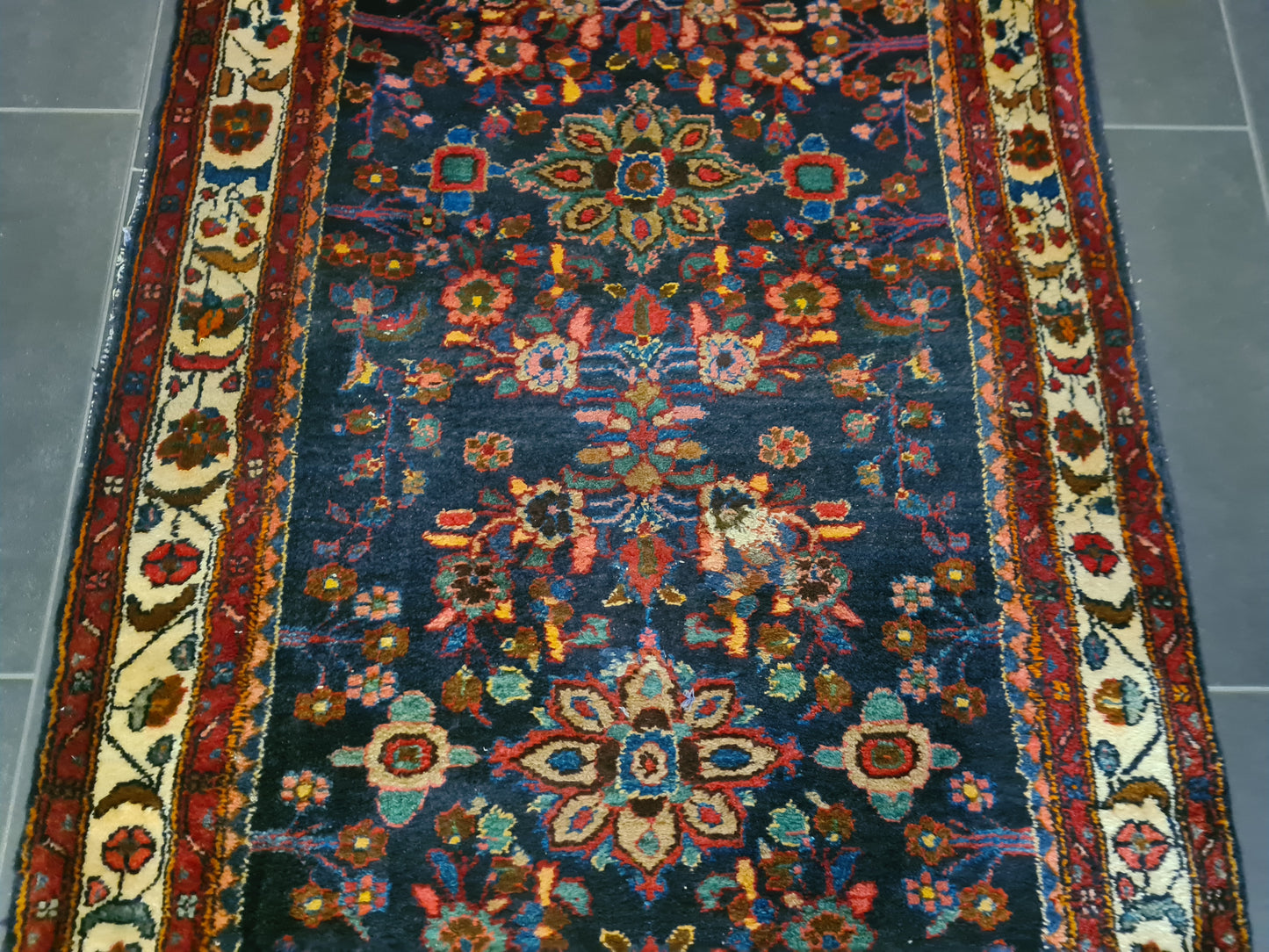 Perserteppich Orientteppich Handgeknüpfter Teppich Sarough Läufer 493x102cm