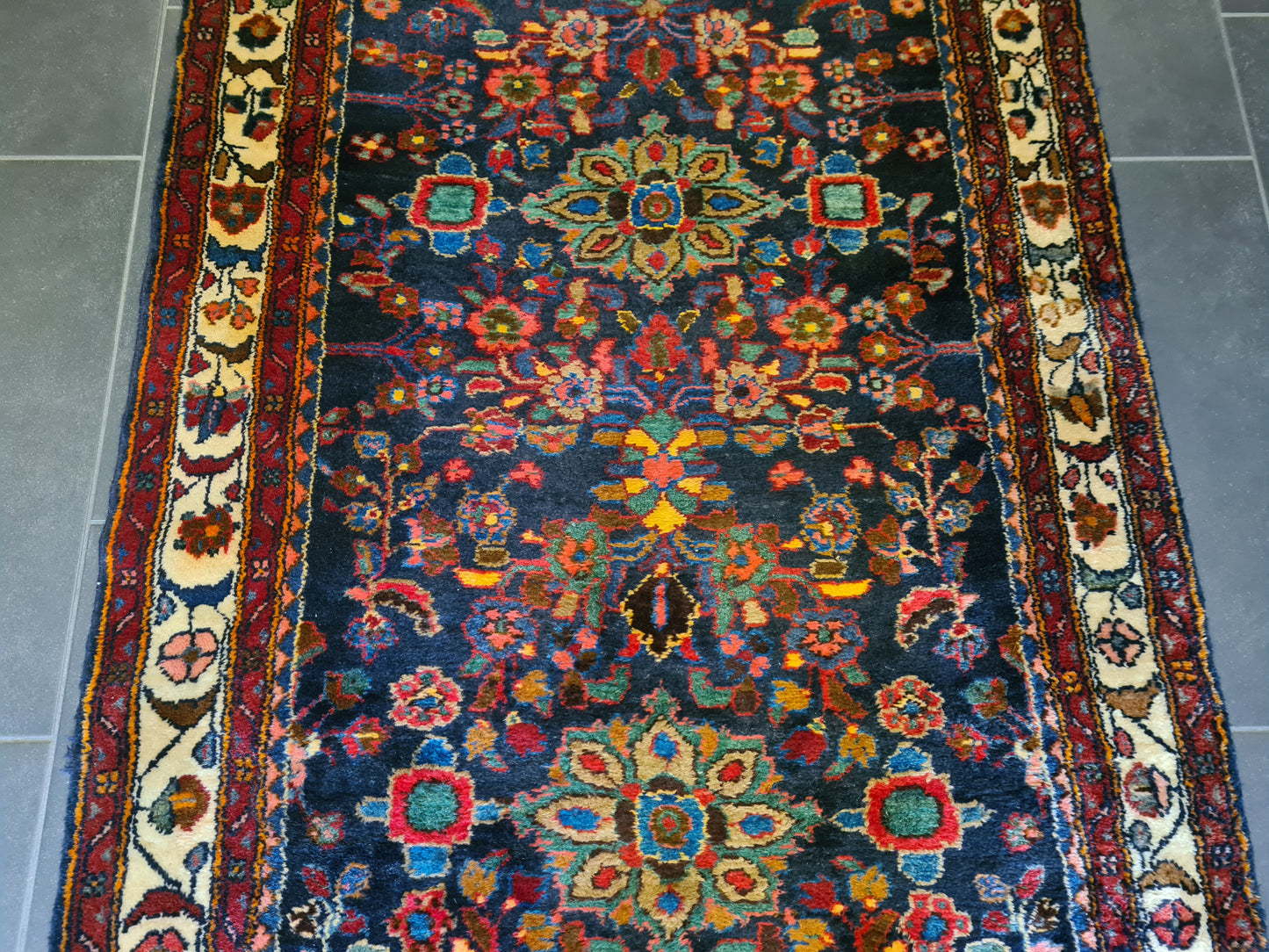 Perserteppich Orientteppich Handgeknüpfter Teppich Sarough Läufer 493x102cm