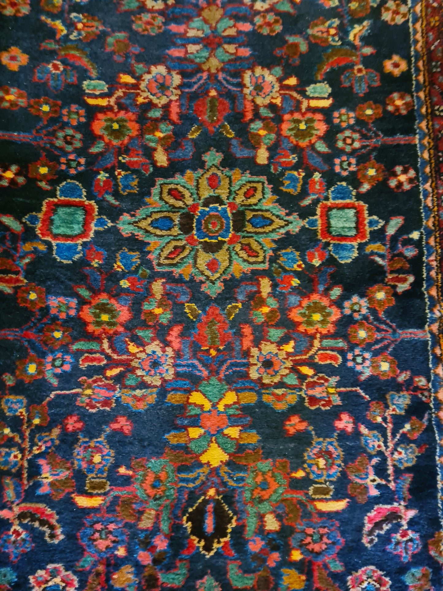 Perserteppich Orientteppich Handgeknüpfter Teppich Sarough Läufer 493x102cm