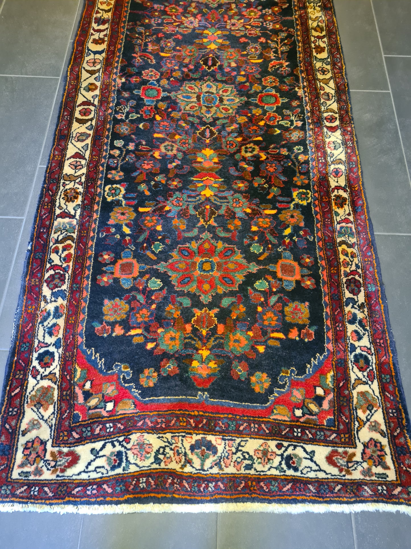 Perserteppich Orientteppich Handgeknüpfter Teppich Sarough Läufer 493x102cm