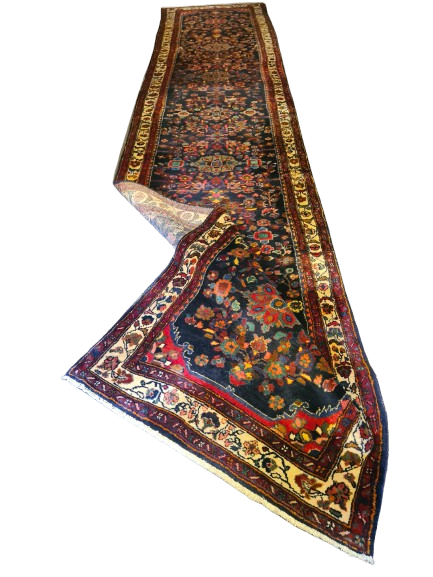 Perserteppich Orientteppich Handgeknüpfter Teppich Sarough Läufer 493x102cm