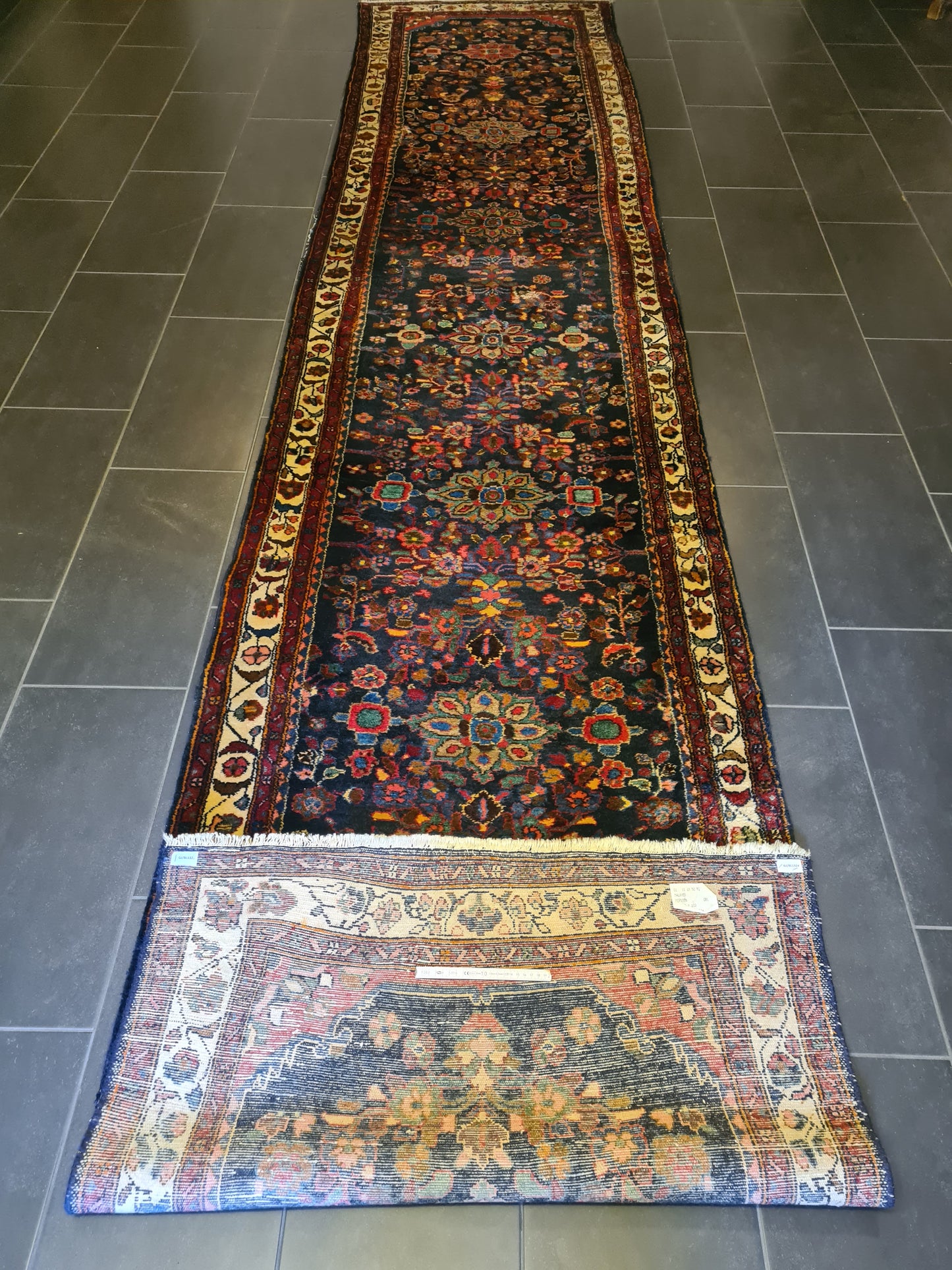 Perserteppich Orientteppich Handgeknüpfter Teppich Sarough Läufer 493x102cm