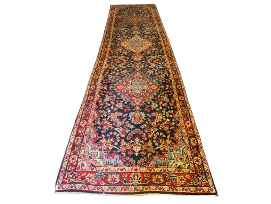 Perserteppich Orientteppich Handgeknüpfter Teppich Sarough Läufer 470x108cm