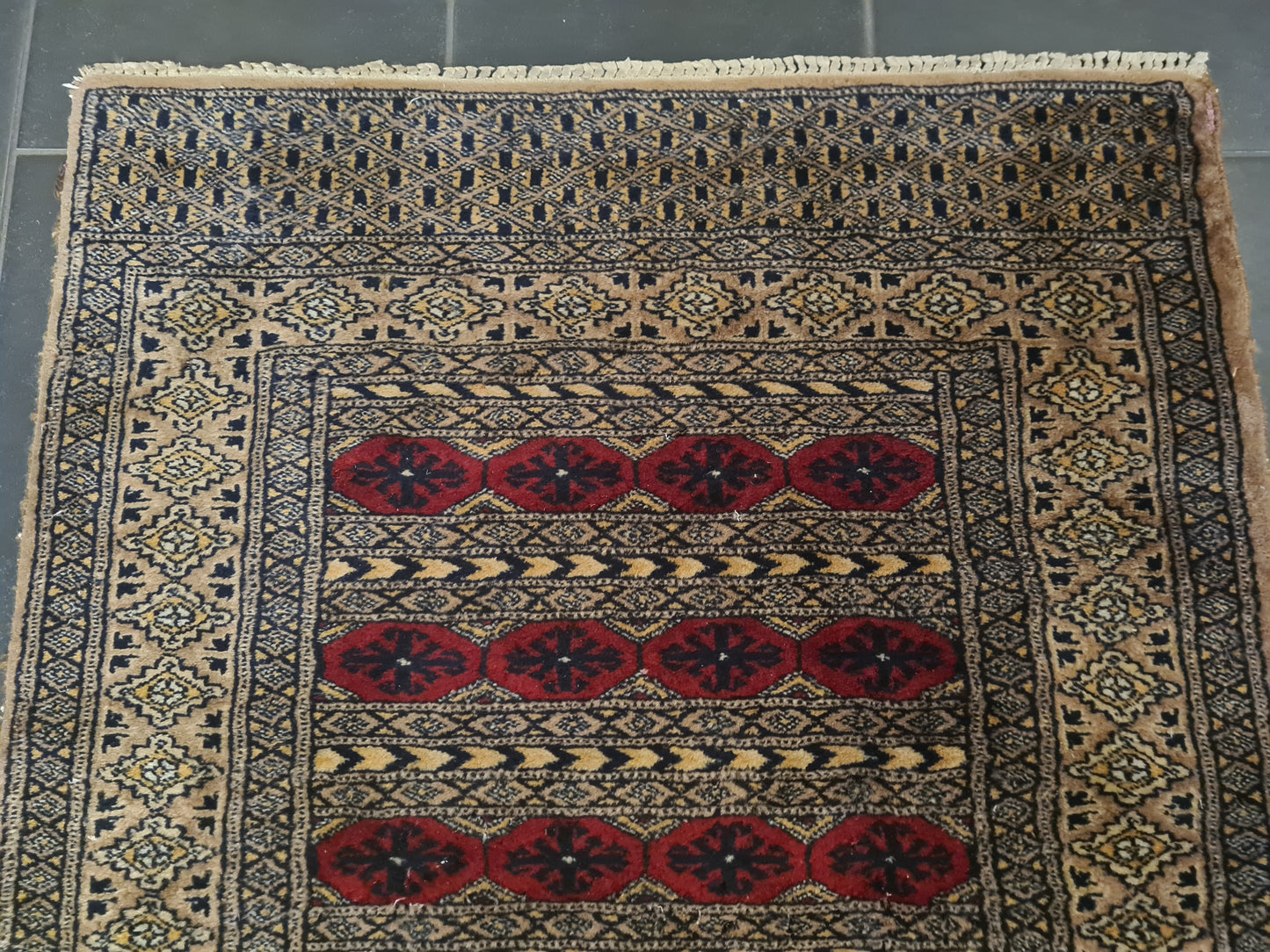 Perserteppich Orientteppich Handgeknüpfter Teppich Buchara Jomut 120x80cm