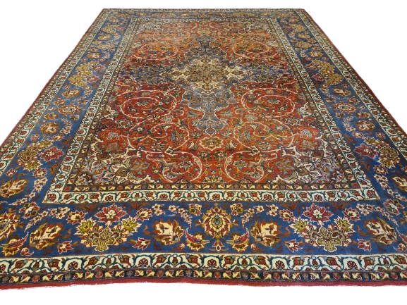 Perserteppich Orientteppich Handgeknüpfter Teppich Isfahan Najafabad 370x263cm