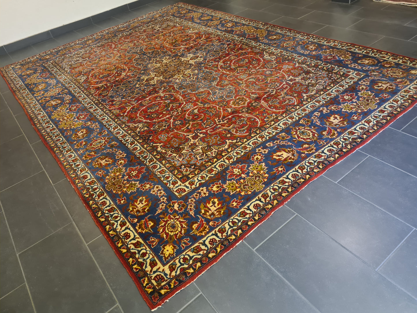 Perserteppich Orientteppich Handgeknüpfter Teppich Isfahan Najafabad 370x263cm