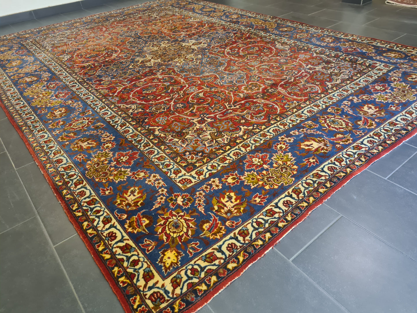 Perserteppich Orientteppich Handgeknüpfter Teppich Isfahan Najafabad 370x263cm