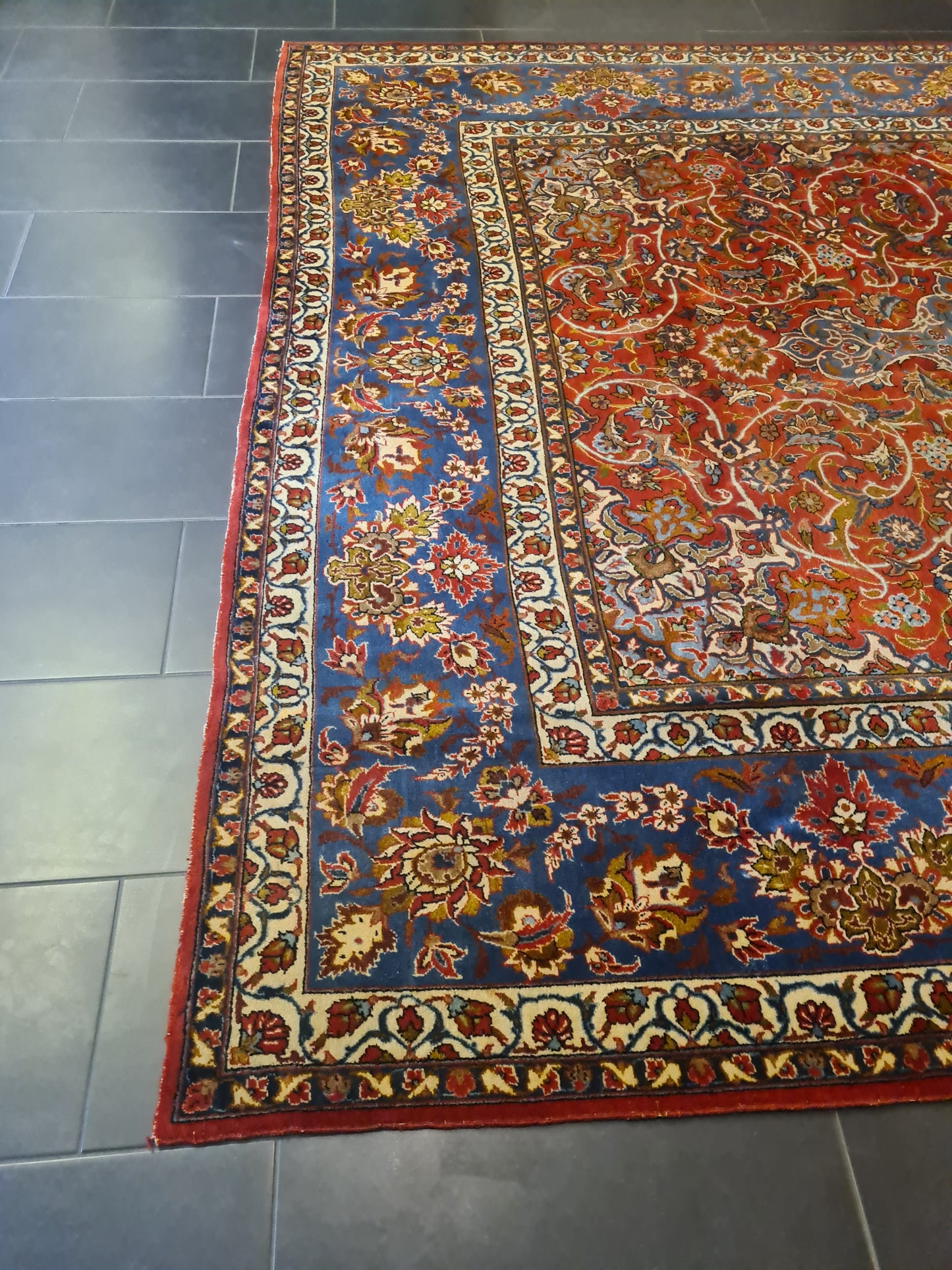 Perserteppich Orientteppich Handgeknüpfter Teppich Isfahan Najafabad 370x263cm