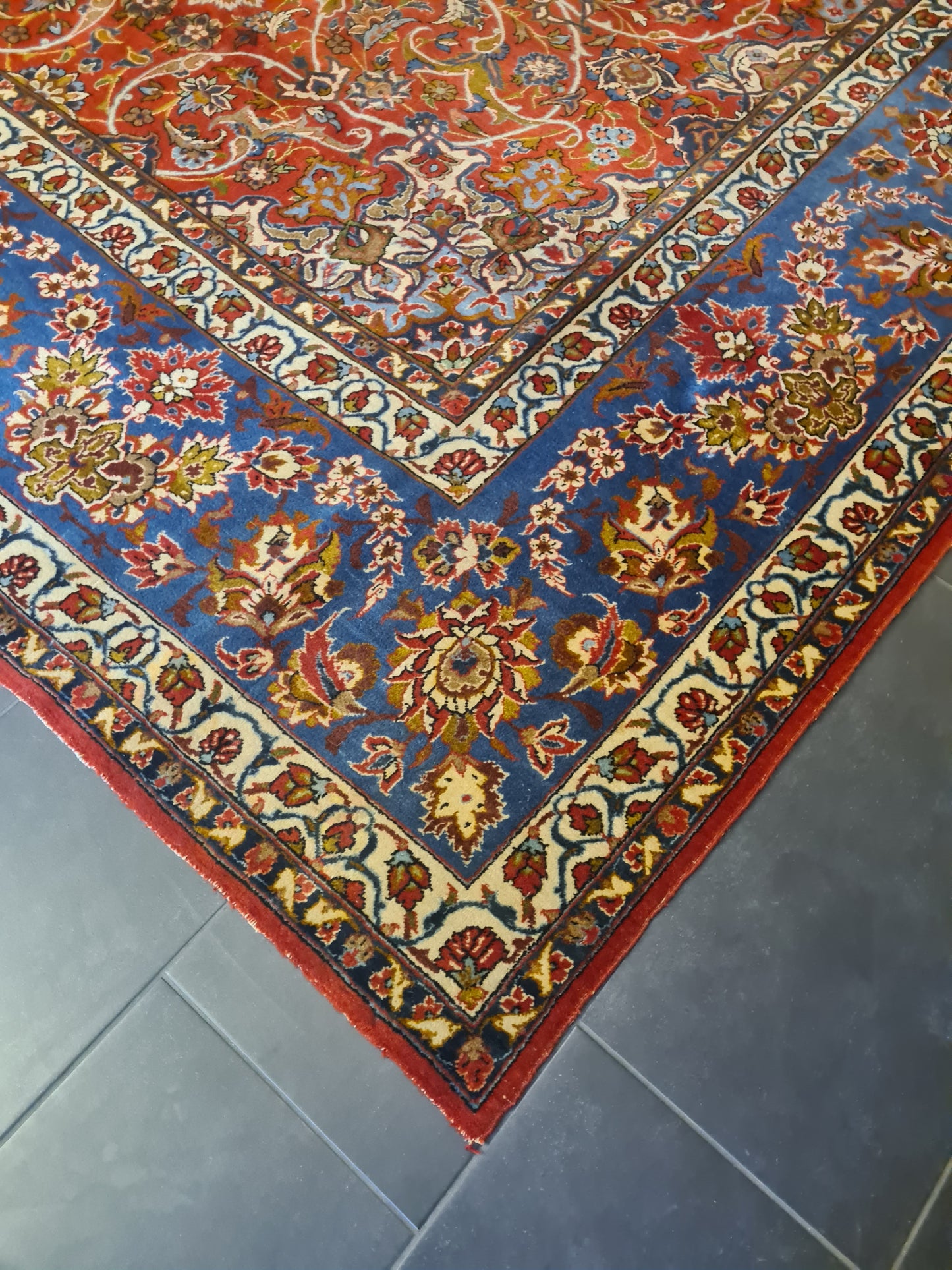 Perserteppich Orientteppich Handgeknüpfter Teppich Isfahan Najafabad 370x263cm