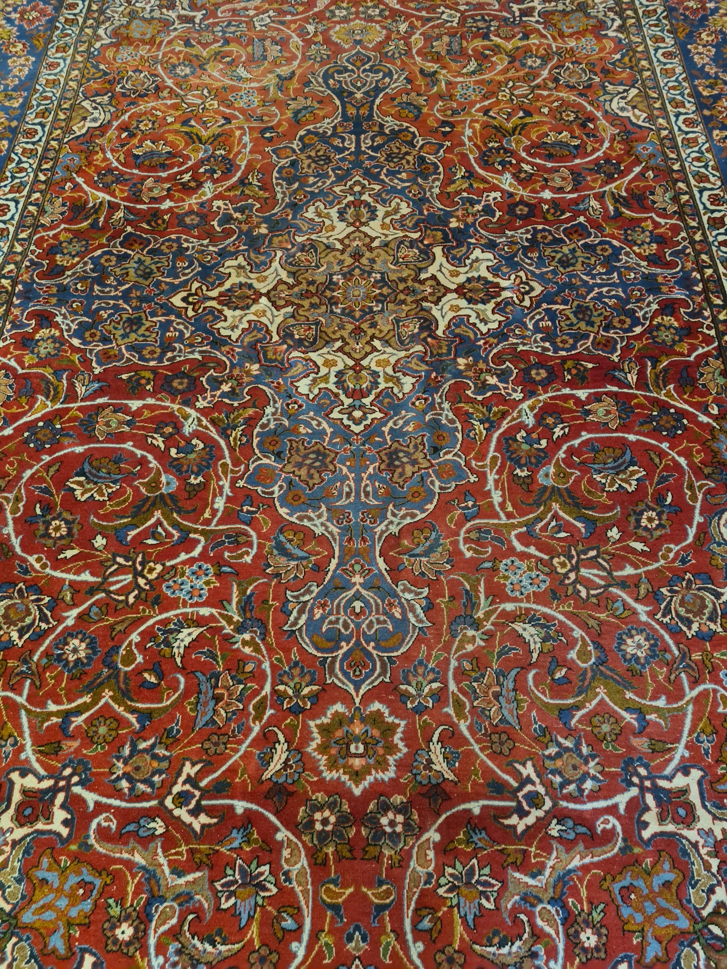 Perserteppich Orientteppich Handgeknüpfter Teppich Isfahan Najafabad 370x263cm