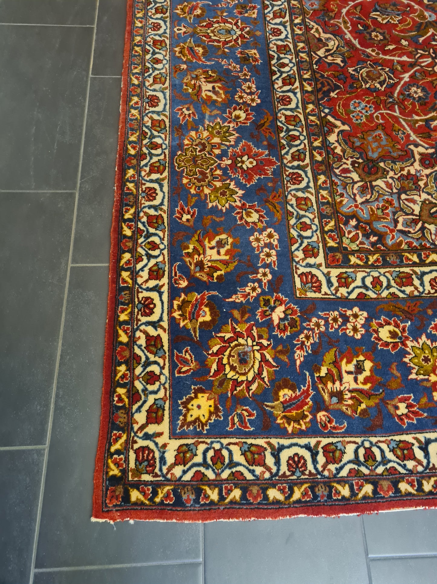 Perserteppich Orientteppich Handgeknüpfter Teppich Isfahan Najafabad 370x263cm