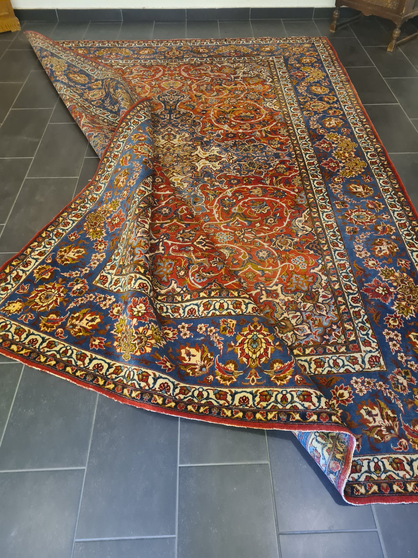 Perserteppich Orientteppich Handgeknüpfter Teppich Isfahan Najafabad 370x263cm