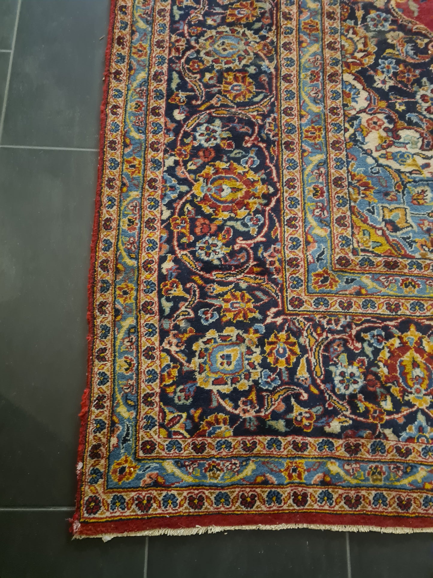 Perserteppich Orientteppich Handgeknüpfter Teppich Keshan fein 370x245cm