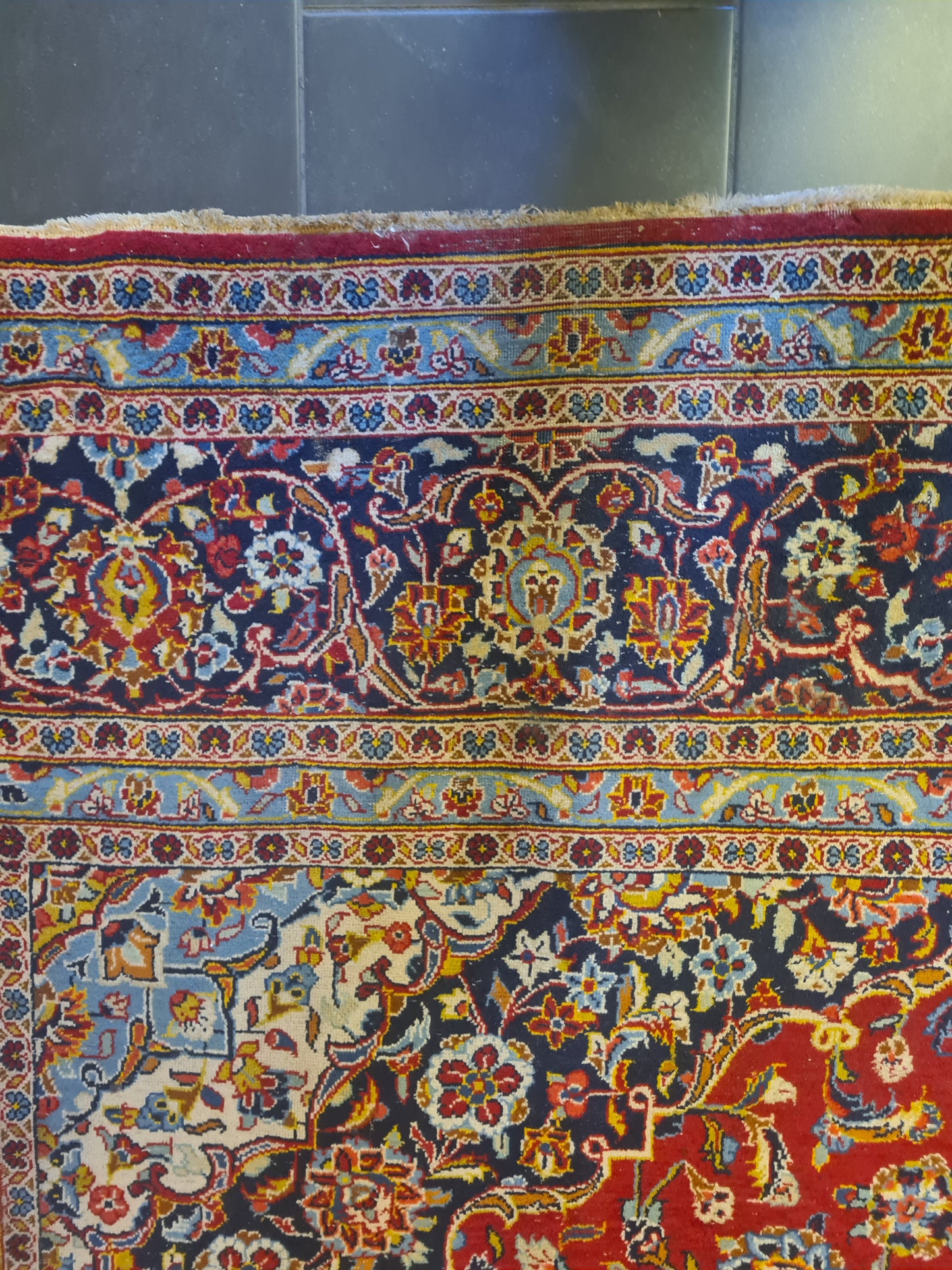 Perserteppich Orientteppich Handgeknüpfter Teppich Keshan fein 370x245cm