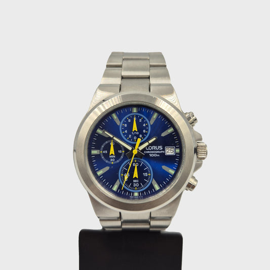 Lorus Chronograph 100M – Sportliche Eleganz in Blau