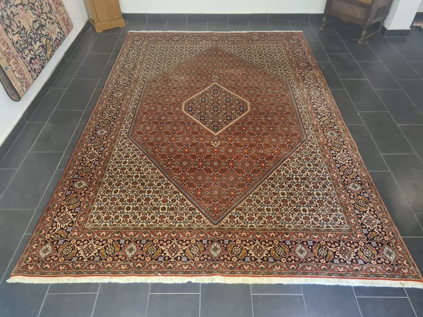 Perserteppich Orientteppich Handgeknüpfter Teppich Bidjar 354x247cm