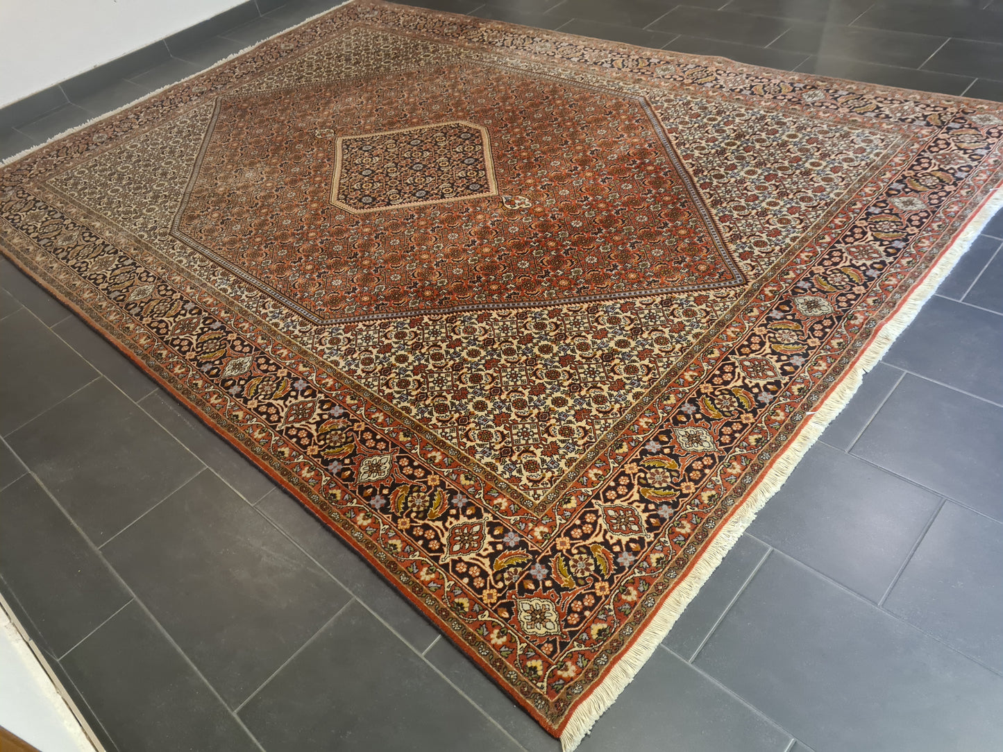 Perserteppich Orientteppich Handgeknüpfter Teppich Bidjar 354x247cm