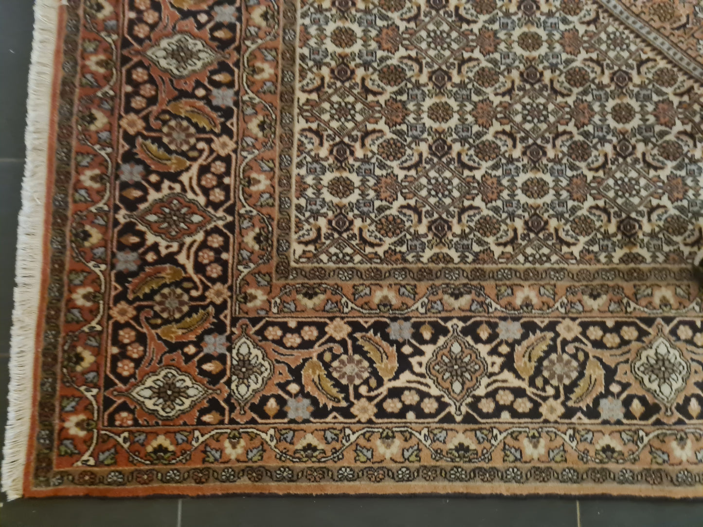 Perserteppich Orientteppich Handgeknüpfter Teppich Bidjar 354x247cm