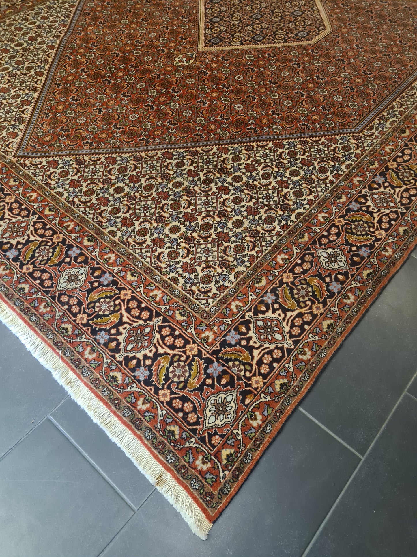 Perserteppich Orientteppich Handgeknüpfter Teppich Bidjar 354x247cm