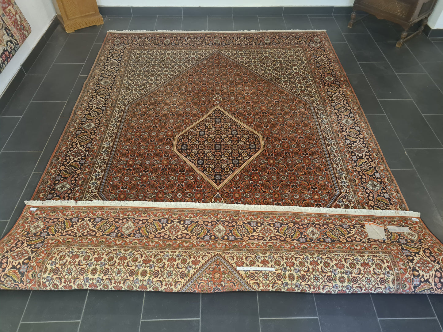 Perserteppich Orientteppich Handgeknüpfter Teppich Bidjar 354x247cm