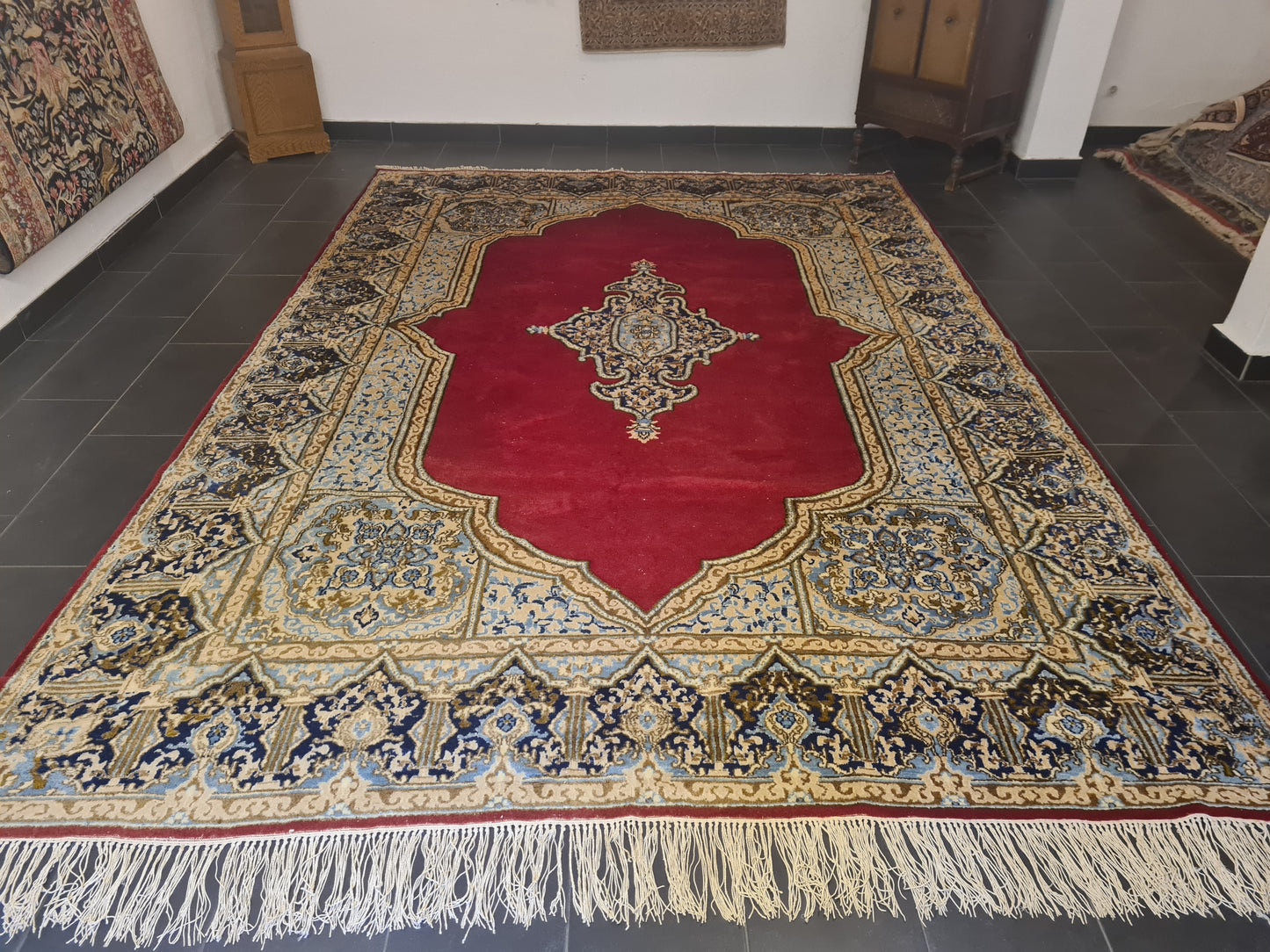 Perserteppich Orientteppich Handgeknüpfter Teppich Kirman Royal 385x270cm