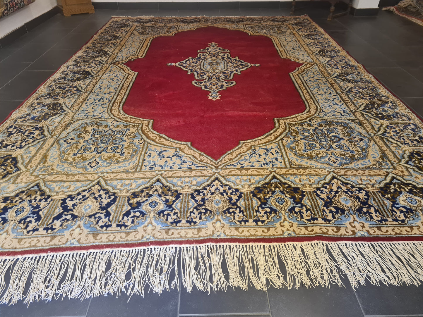 Perserteppich Orientteppich Handgeknüpfter Teppich Kirman Royal 385x270cm