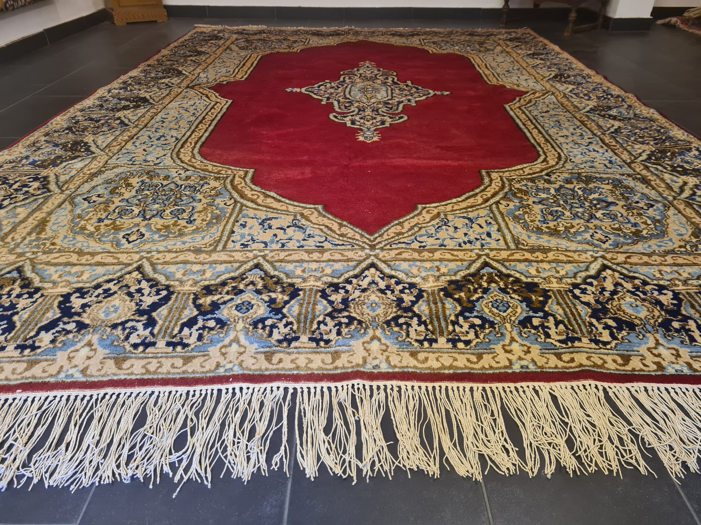 Perserteppich Orientteppich Handgeknüpfter Teppich Kirman Royal 385x270cm